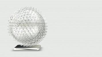 Abstract Design, Elegant Silver Sphere, Looped, Shape, Background, Figure, Reflection video