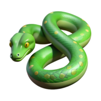 magnificent traditional A slithering green tree python high quality png