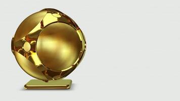Looped, Elegant Golden Sphere, Shape, Abstract Design, Background, Figure, Reflection video