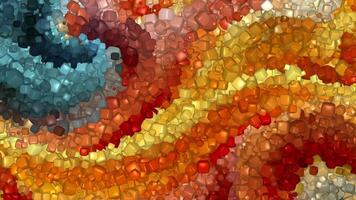 Multicolored Business Background, Cubes, Paints, Unique Design, Shapes, Reflection video