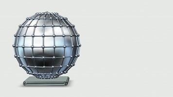 Shape, Elegant Chrome Sphere, Looped, Abstract Design, Background, Reflection video