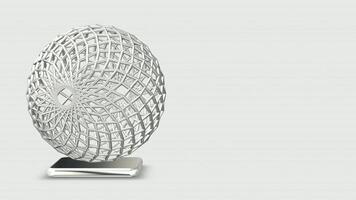 Shape, Elegant Silver Sphere, Looped, Abstract Design, Background, Reflection video