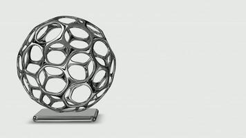 Luxury Design, Unique Chrome Sphere, Looped, Shape, Background, Figure, Rotation video