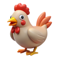 elegant rustic A clucking chicken authentic png