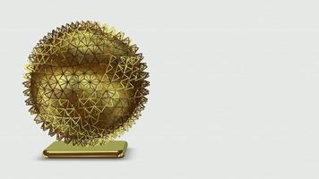 Abstract Design, Elegant Golden Sphere, Looped, Shape, Background, Figure, Reflection video