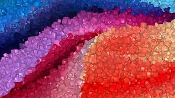 Elegant Multicolored Background, Cubes, Paints, Shapes, Exclusive, Reflection video
