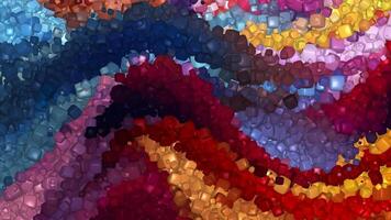 Paints, Elite Multicolored Background, Cubes, Unique Design, Exclusive, Rotation video