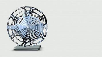 Looped, Unique Chrome Sphere, Shape, Luxury Design, Background, Figure, Rotation video