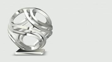 Shape, Elite Silver Sphere, Looped, Unique Design, Background, Rotation video