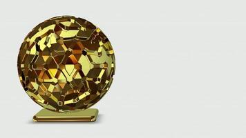 Golden Sphere, Looped, Shape, Unique Design, Background, Reflection video