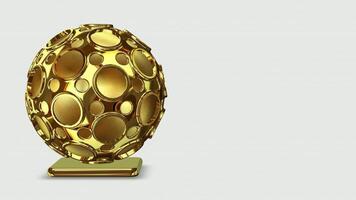 Looped, Unique Golden Sphere, Shape, Luxury Design, Background, Figure, Rotation video