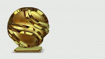 Reflection, Golden Sphere, Looped, Shape, Unique Design, Background video