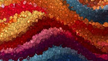 Cubes, Multicolored Background, Paints, Unique Design, Exclusive, Figures, Reflection video