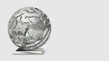 Silver Sphere, Looped, Shape, Unique Design, Background, Reflection video