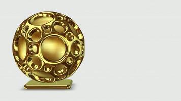 Shape, Elegant Golden Sphere, Looped, Abstract Design, Background, Reflection video
