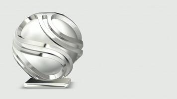 Looped, Silver Sphere, Shape, Unique Design, Background, Figure, Reflection video