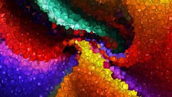 Rotation, Elite Multicolored Background, Cubes, Paints, Unique Design, Exclusive video
