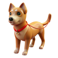 wonderful classic Dog with a leash, high resolution png