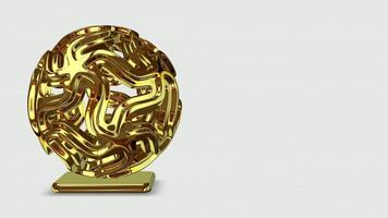 Unique Design, Golden Sphere, Looped, Shape, Background, Figure, Reflection video