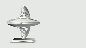 Looped, Elite Silver Sphere, Shape, Unique Design, Background, Figure, Rotation video