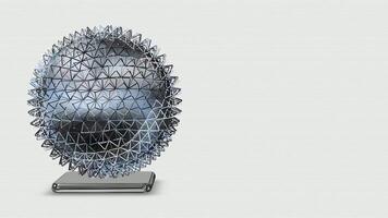 Elegant Chrome Sphere, Looped, Shape, Abstract Design, Background, Reflection video