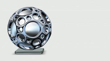 Shape, Unique Chrome Sphere, Looped, Luxury Design, Background, Rotation video