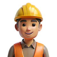 wonderful classic Construction worker in hard hat, authentic png