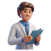 wonderful rustic Therapist with notepad, high quality png