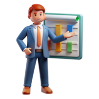 beautiful modern Project manager with Gantt chart, 4K png
