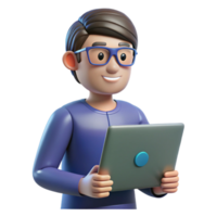 serene artistic Programmer coding on a laptop authentic png