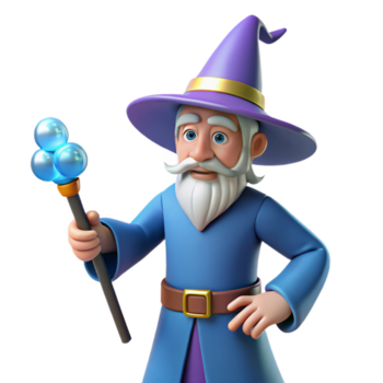 dramático vintage Mago segurando uma Magia varinha genuíno png