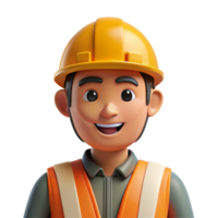 magnificent classic Construction worker in a hard hat and safety vest high quality png