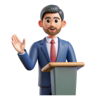 wonderful classic Speaker giving a presentation with hand gestures genuine png