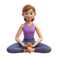 wonderful artistic Yoga instructor in a yoga pose high resolution png