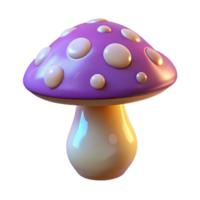 magnificent abstract A single, glowing mushroom, magical properties, spotted cap, exclusive png
