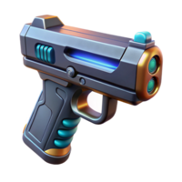 stunning traditional Advanced laser pistol with digital targeting system high quality png
