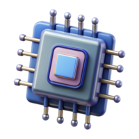 magnificent modern Artificial intelligence chip with intricate circuitry detailed png