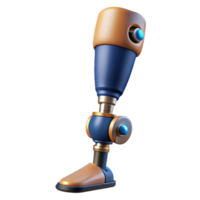 impressive abstract Advanced prosthetic leg with hydraulic components authentic png