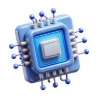stunning artistic Artificial intelligence chip with intricate circuitry 4K png