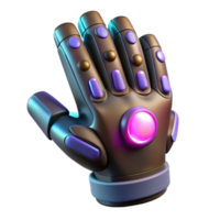 wonderful contemporary Cyberpunk data glove with glowing fingertips authentic png