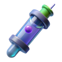 extraordinary rustic Genetic modification syringe with glowing liquid high resolution png