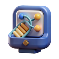 impressive contemporary Genetic sequencing device with DNA helix display professional png