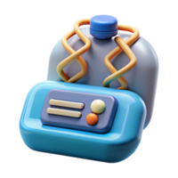 beautiful rustic Genetic sequencing device with DNA helix display exclusive png