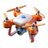 stunning modern Drone with four propellers and camera gimbal authentic png