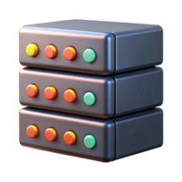 stunning artistic Server rack with multiple blinking indicator lights high resolution png