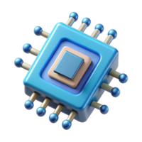 impressive contemporary Microchip with complex circuitry pattern high resolution png