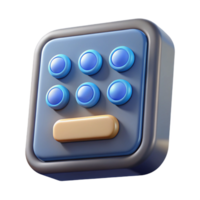 beautiful abstract Security system keypad with illuminated buttons original png