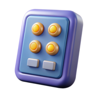 wonderful minimalist Security system keypad with illuminated buttons detailed png
