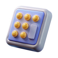 stunning traditional Security system keypad with illuminated buttons professional png