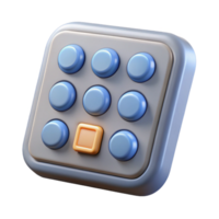 stunning contemporary Security system keypad with illuminated buttons high quality png